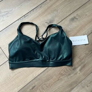 Athleta Women's Metallic Green Bralette